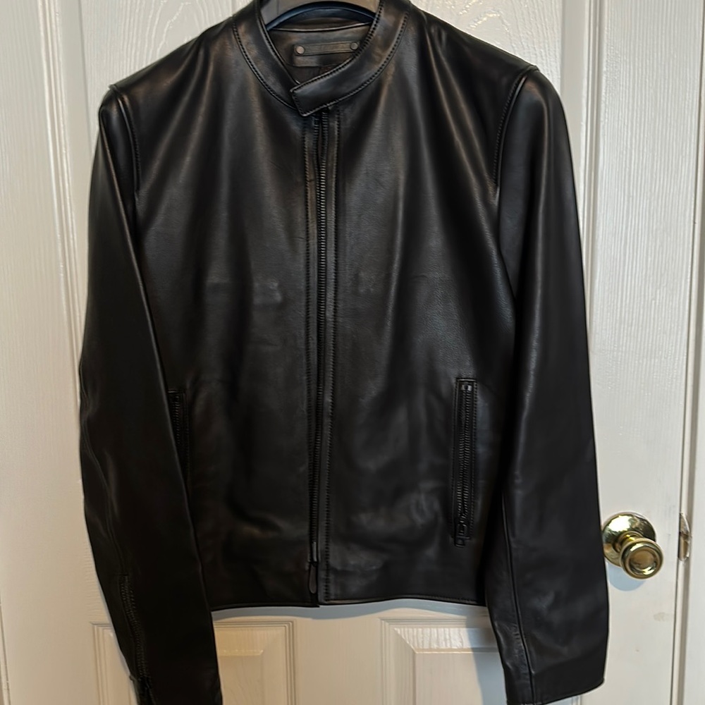 NWT Coach men’s leather rider jacket